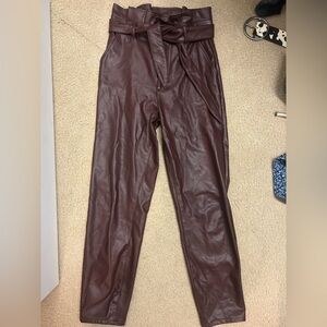 Abercrombie & Fitch Women's Brown Leather Pants